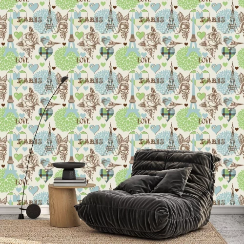 Behang Paris naadloze patroon