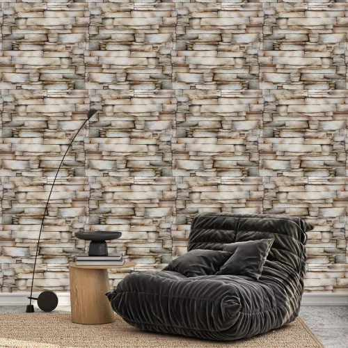 Behang wall of the sandstone - decorative pattern - seamless background