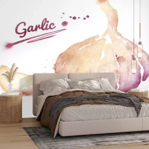 Sticker Aquarel knoflook.