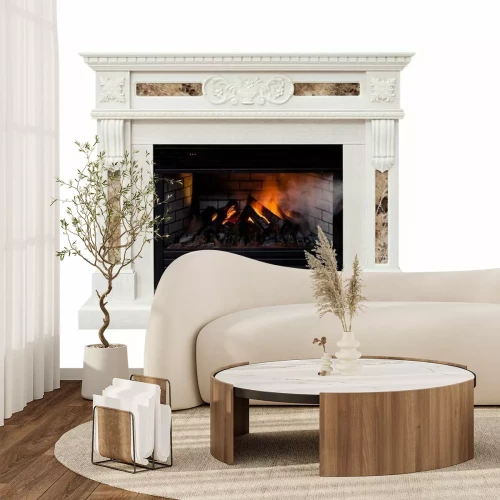 Fotobehang Architectuur met een witte schouw