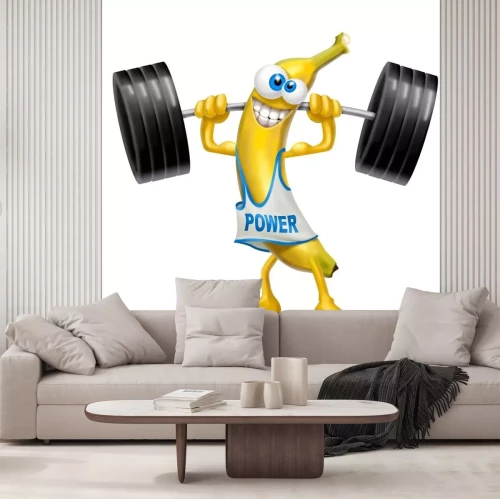 Sticker Lachende banaan