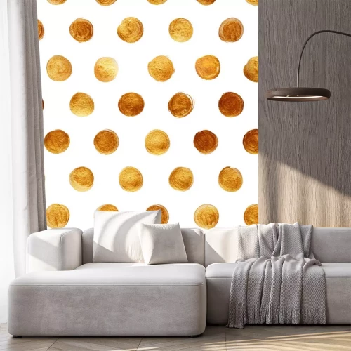 Sticker Gouden Folie polka dot naadloze patroon Paint Stain Abstract