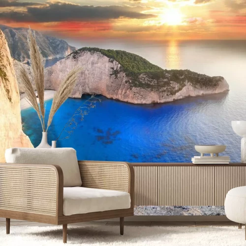 Fotobehang Kust met rotsen in Griekenland