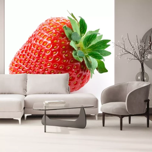 Sticker Aardbei op een witte achtergrond