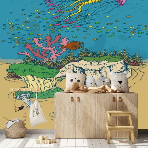 Fotobehang Cartoon oceaanbodem