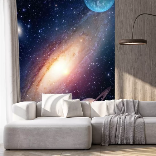 Fotobehang Planeten en sterrenstelsels in de kosmische hemel