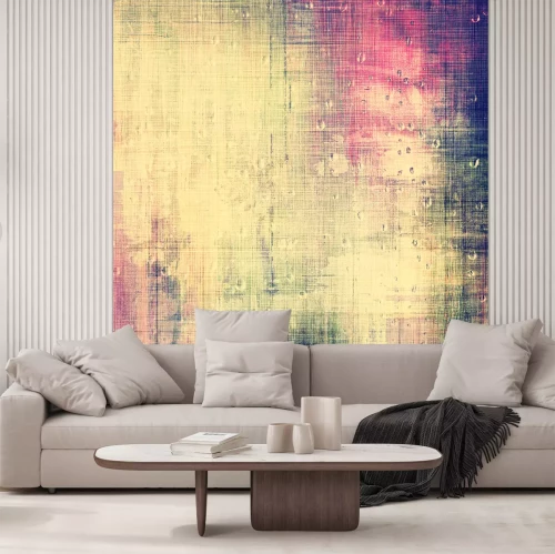 Fotobehang Druppels op retro muur