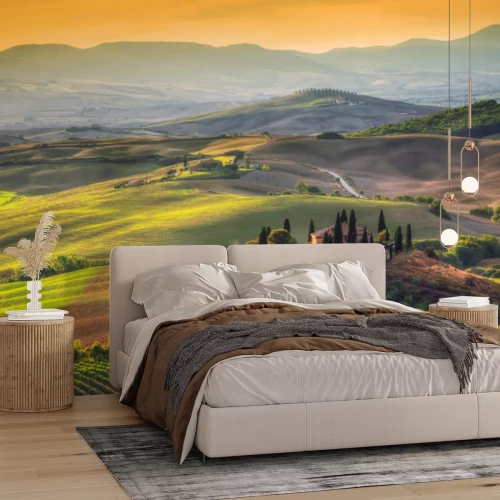 Fotobehang Velden in Toscane