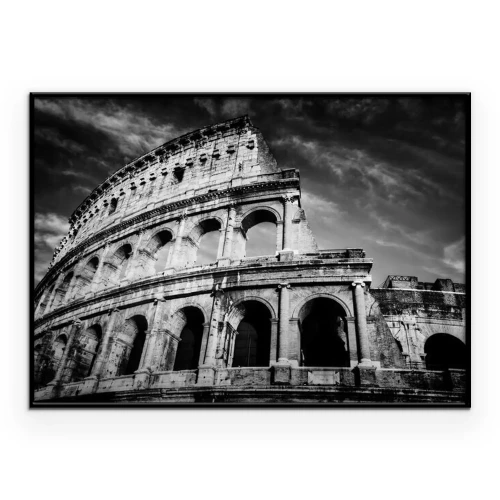 Poster Zwart-witfoto van het Colosseum in Rome.