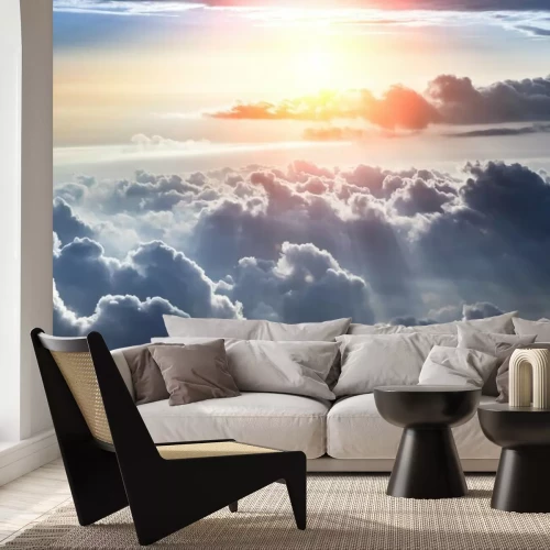 Fotobehang Wolken in de zon