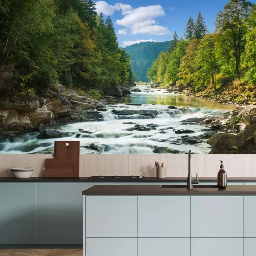 Fotobehang Bergrivier