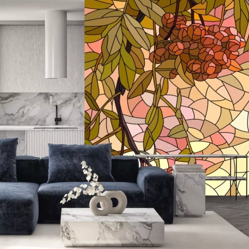 Sticker Mozaïek met lijsterbessen