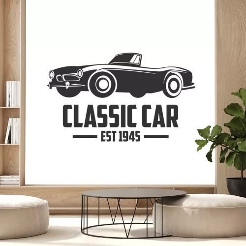 Sticker Classic Car Vector Template