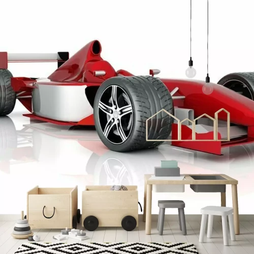 Fotobehang Uitzicht op de Ferrari-auto