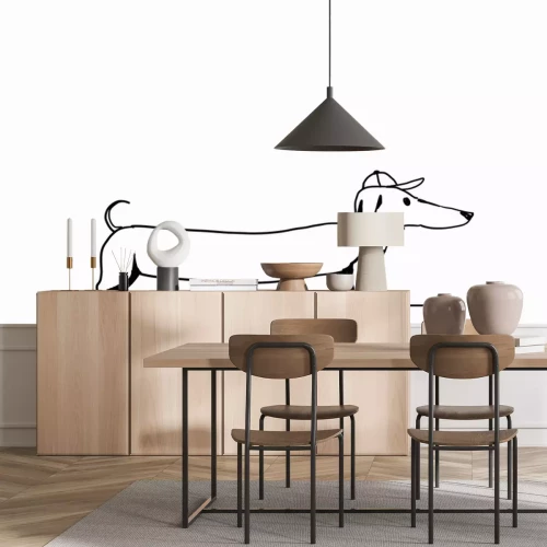 Sticker Hond van de tekkel