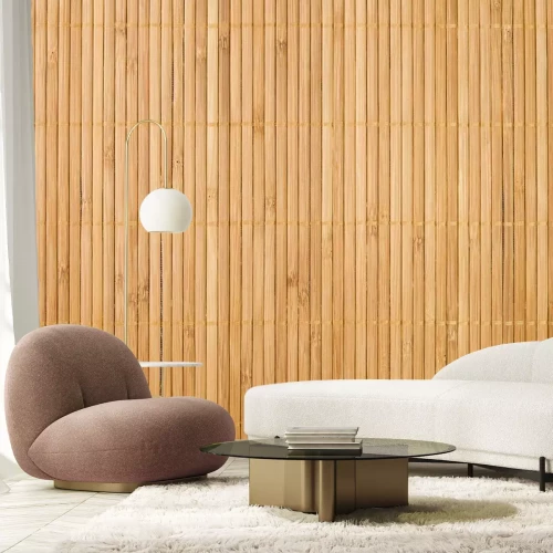 Fotobehang Bamboemat