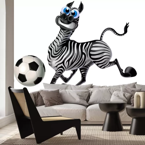 Sticker zebra con pallone