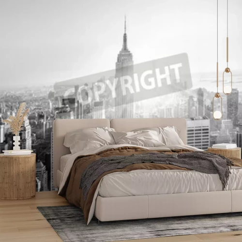 Fotobehang Zwart-wit landschap van New York