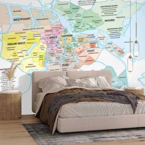 Sticker amsterdam administratieve kaart