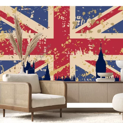 Sticker Grote Vlag en Londen Groot-Brittannië