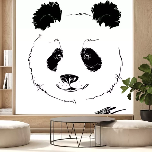 Sticker panda hoofd