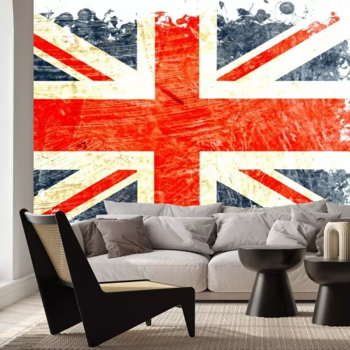Fotobehang Grunge Britse vlag