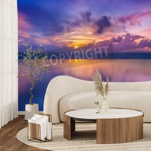 Fotobehang Blauwe zonsopgang