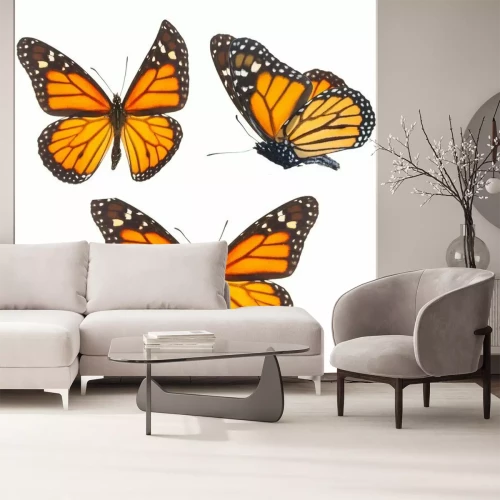 Sticker Grote gele vlinders