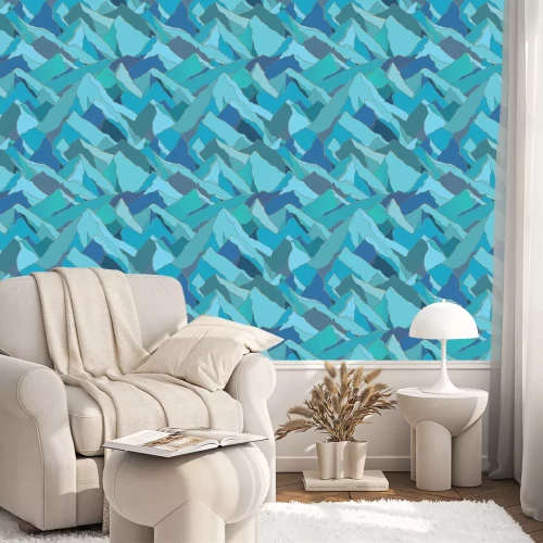 Behang naadloze patroon met bergen