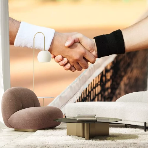 Sticker Concept voor mannelijke tennissers