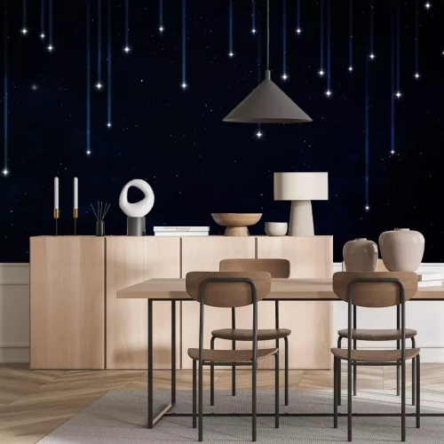 Sticker Vreedzame achtergrond, blauw nachtelijke hemel. Elements geleverd door NASA