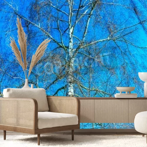 Fotobehang Winterberk tegen de lucht