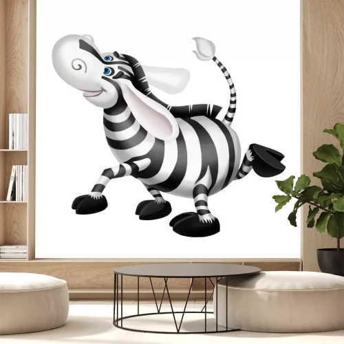 Sticker Illustratie: Elements Set: Dancing Zebra. Fantastische realistische stijl Cartoon Life