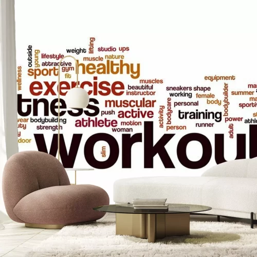 Fotobehang Samenstelling van woorden gerelateerd aan training