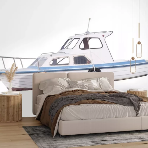 Sticker Het beeld van een passagier motorboot