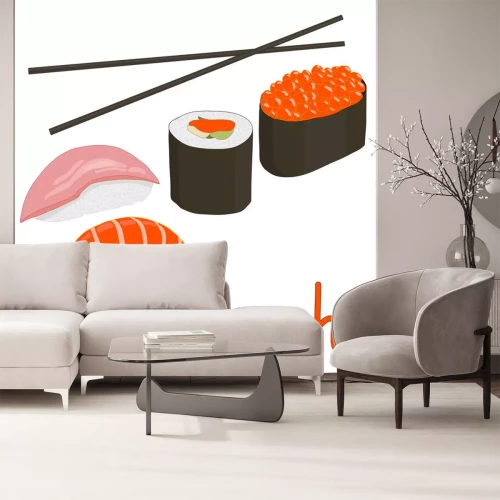 Sticker Sushi set Illustratie