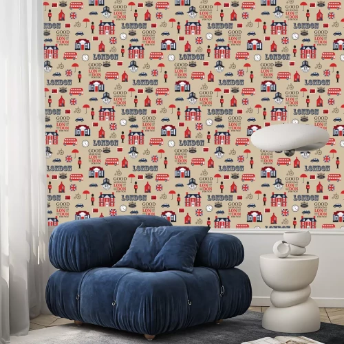 Behang Londen straat naadloze vector patroon