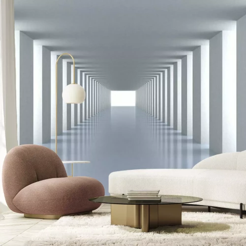 Fotobehang Moderne minimalistische tunnel
