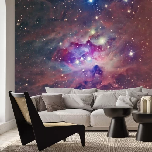 Sticker Een kosmische nevel in paarse kleur