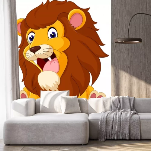 Sticker Leeuwenfee leeuw met blauwe ogen