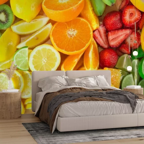 Fotobehang Vers gesneden fruit