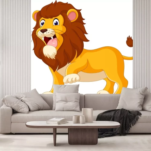 Sticker Leeuwenfee leeuw met open mond