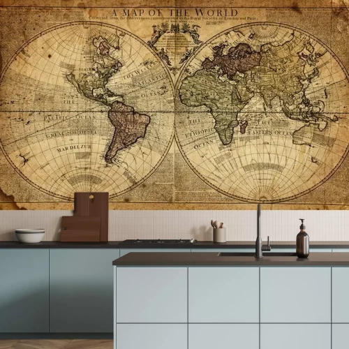 Fotobehang Vintage historische wereldkaart