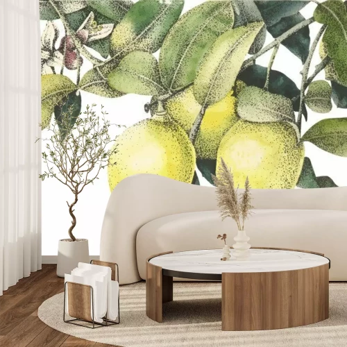 Sticker Aquarel citroenen vector