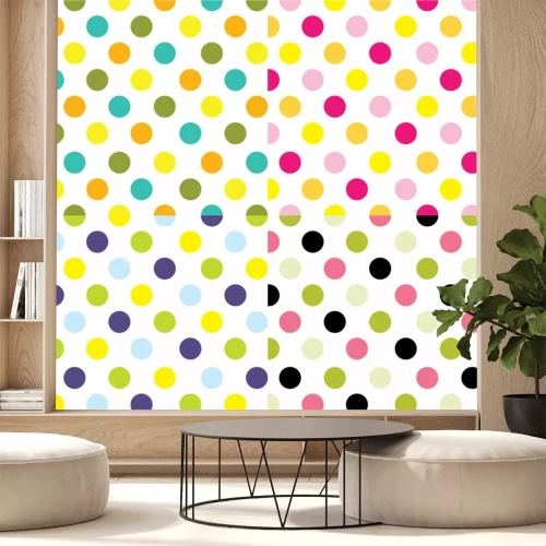 Sticker Naadloze, polka dot Pattern geschikt voor het verpakken, behang achtergrond. EPS 10 & HI-RES JPG inbegrepen