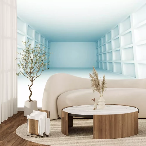 Fotobehang Lege kamer met 3D-muren
