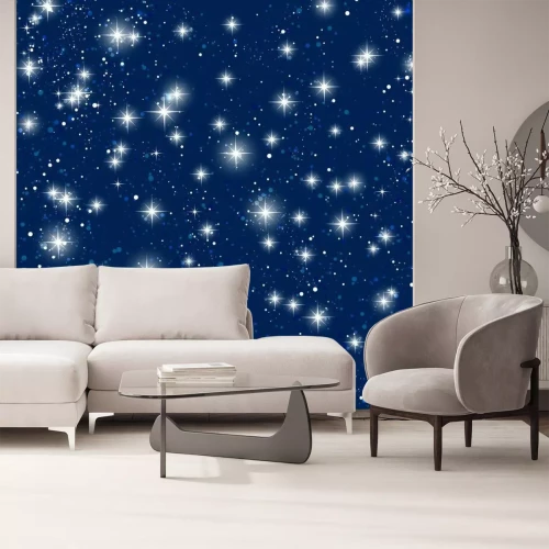 Sticker Naadloos patroon met glanzende sterren