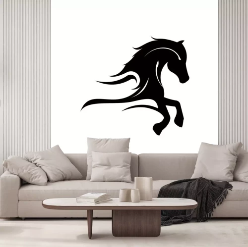 Sticker Paardenhoofd en hoeven zwarte afbeeldingen