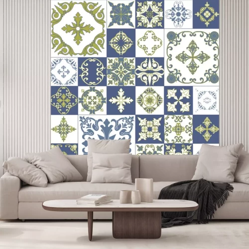 Sticker Samenstelling van tegels van verschillende afmetingen