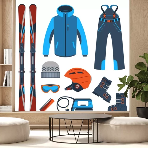 Sticker Skiën. Extreme wintersporten.